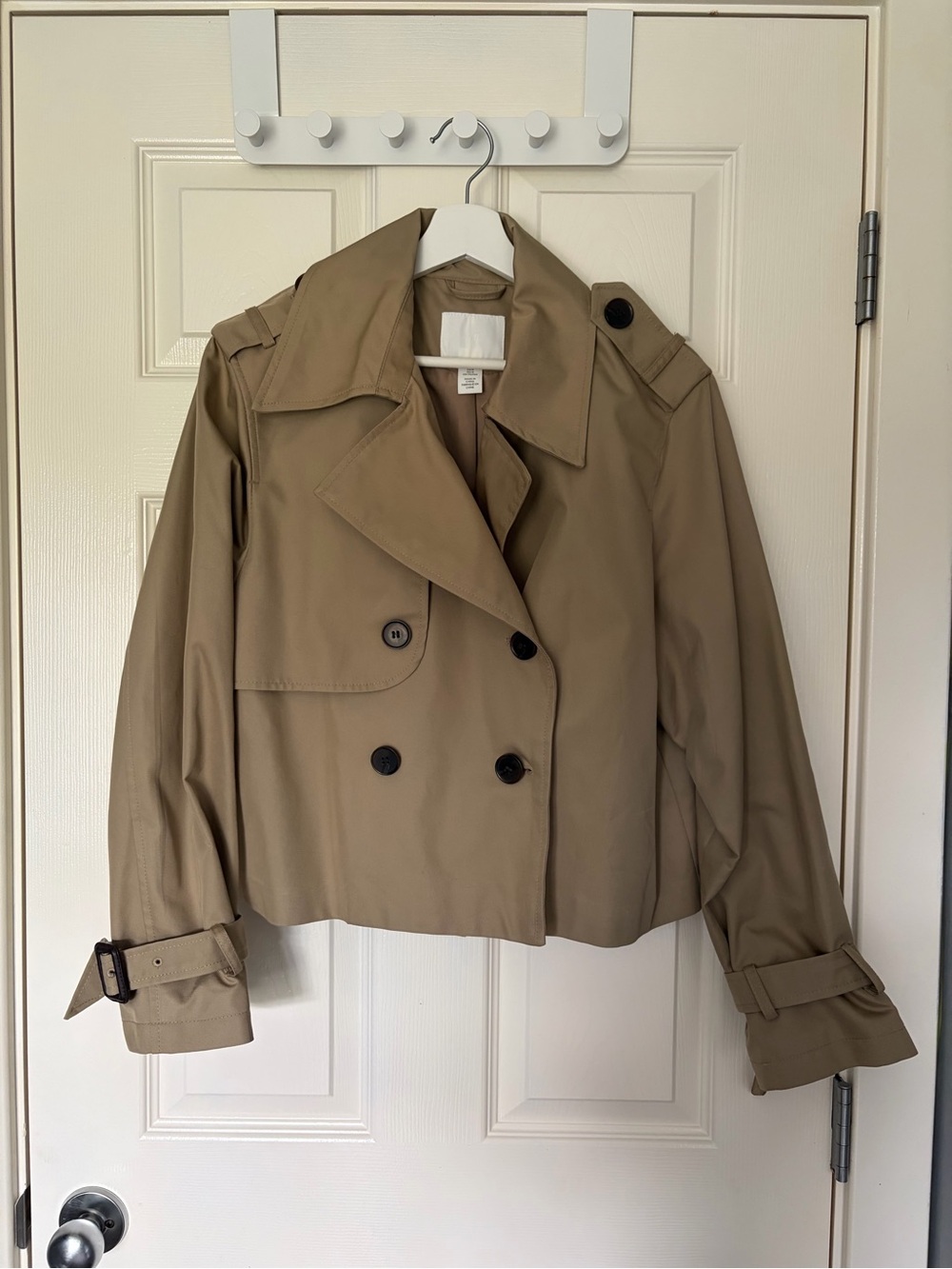H&M cropped trench - size M